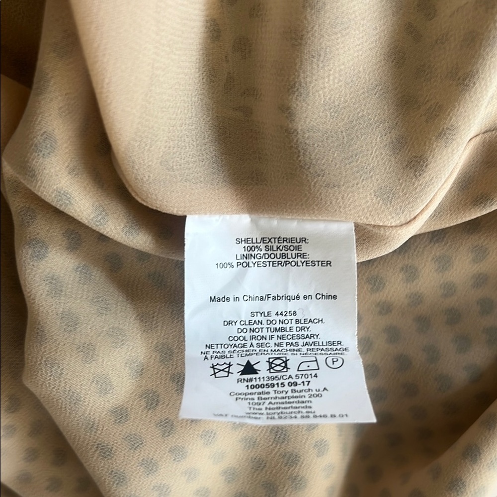 Tory Burch Elegant Polka Dot Dress in Beige - Picture 11 of 12